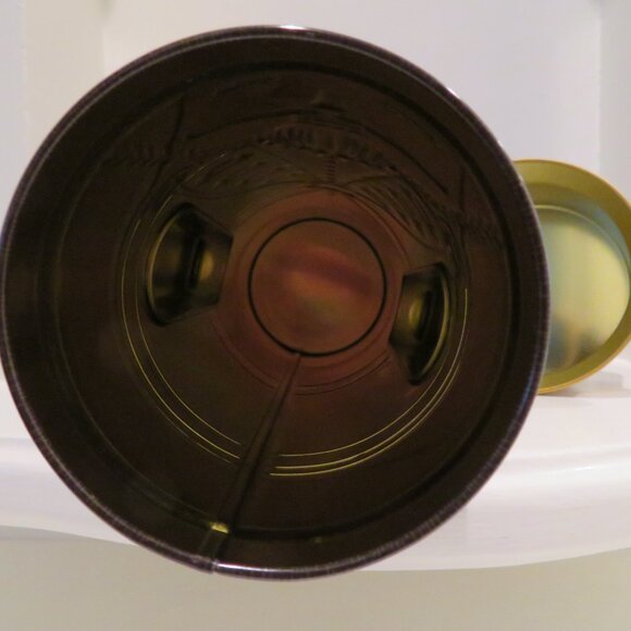 Christmas Blue Nutcracker Tin Can Silver Crane Co. Keepsake Gift Empty Container - Picture 9 of 13